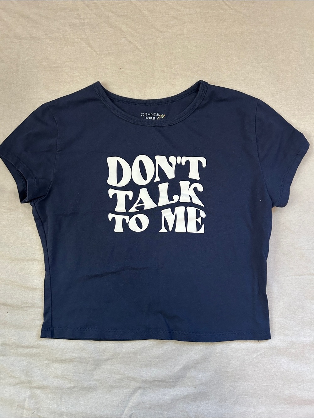 Navy "Don't Talk To Me" Graphic Tee